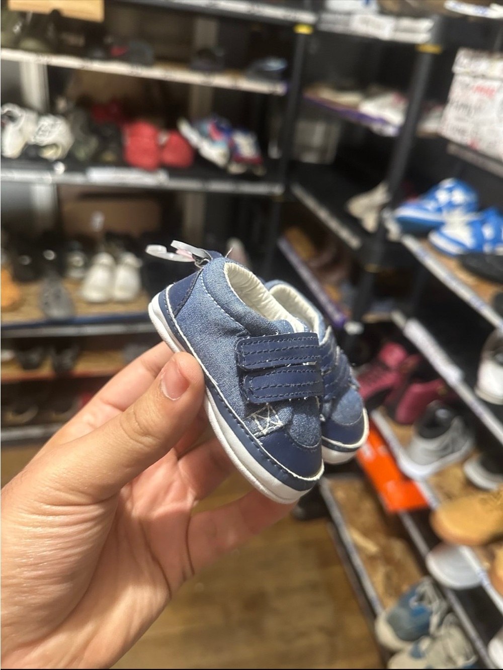 Kids Navy Blue Slip-On Sneakers